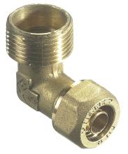 Kompressionsvinkel m/nippel 3/4" x 15 mm